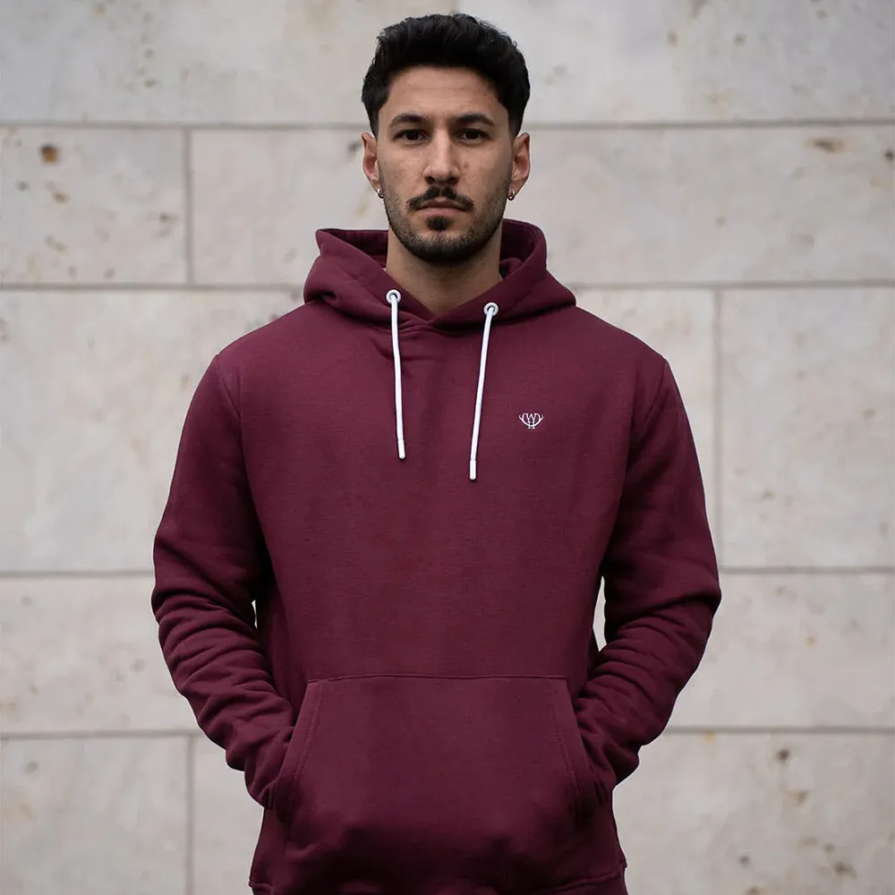 Walker & Hunt - Dark Burgundy Understated Hoodie