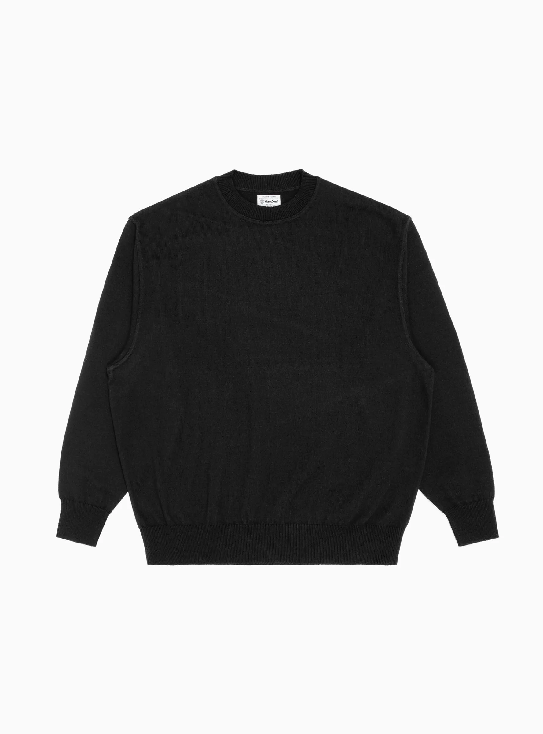 Wave Cotton Sweatshirt Black