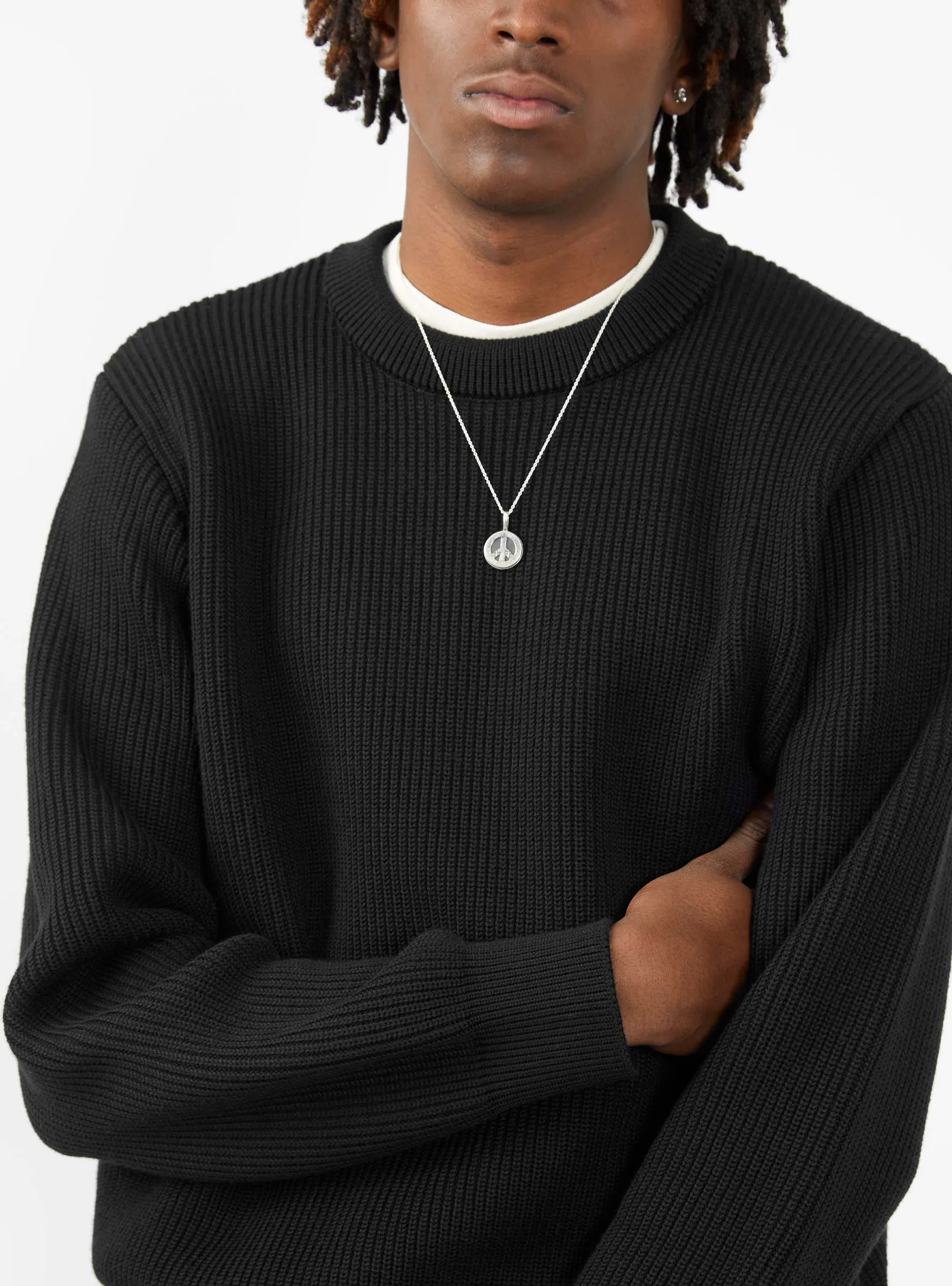 Wave Cotton Sweatshirt Black