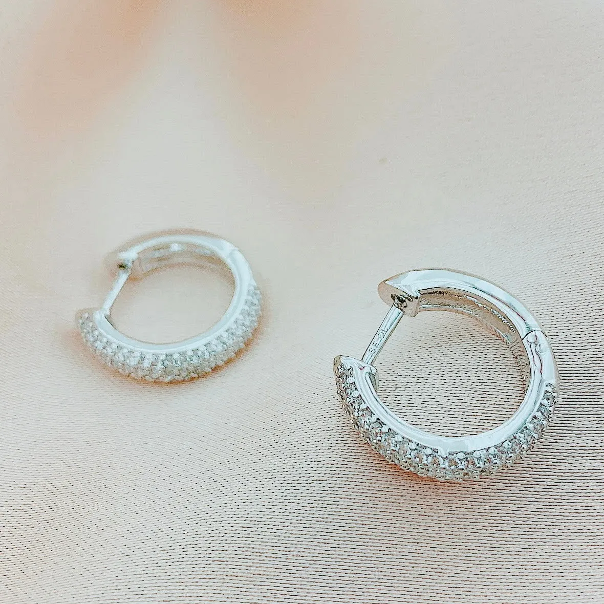 Women's Fashion CZ Hoop Earring