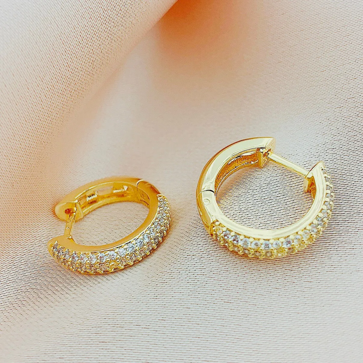 Women's Fashion CZ Hoop Earring