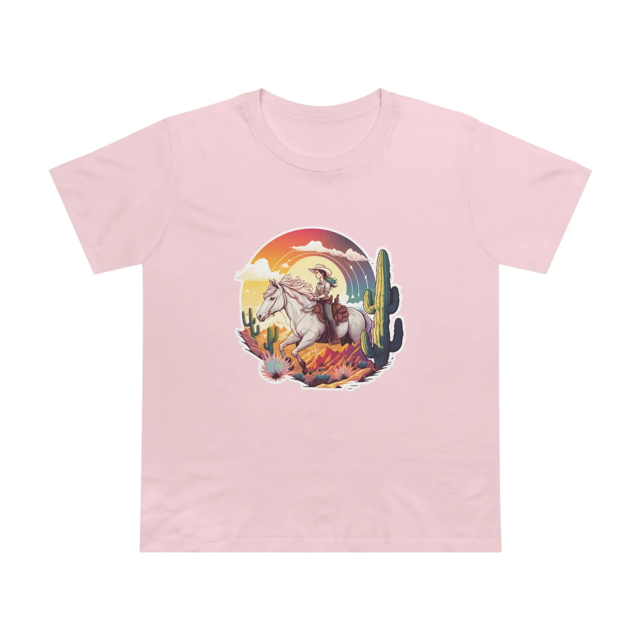 Women’s Sunset Cowgirl crew neck t-shirt