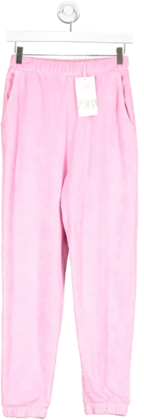 ZARA Pink Terry Towelling Joggers UK S